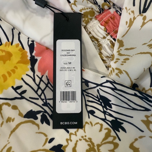 BCBG Max Azaria flounced racer back blouson mini dress - Picture 7 of 12